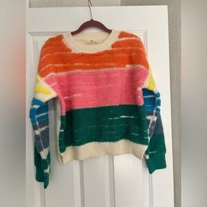 Colorful Striped Crew Neck Sweater